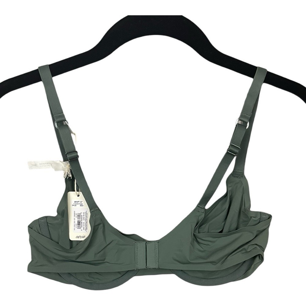 Aerie SMOOTHEZ Mesh Unlined Bra in Royal Palm 36C NWT - Picture 5 of 10
